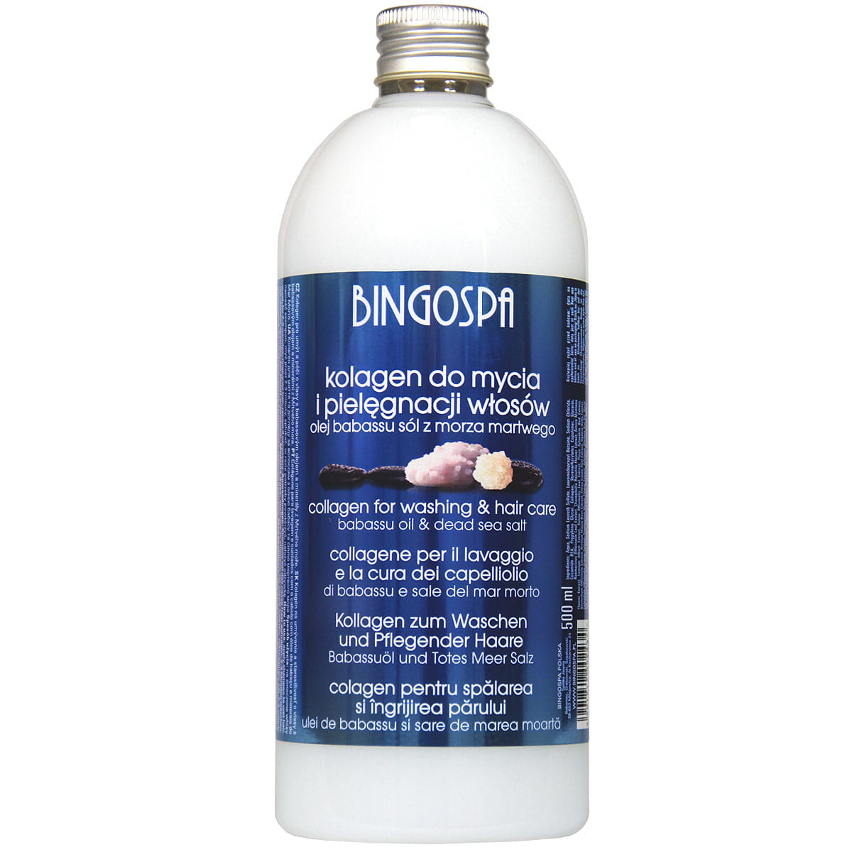 Bingospa kolagen do mycia i pielęgnacji włosów z olejkiem babassu, 500 ml