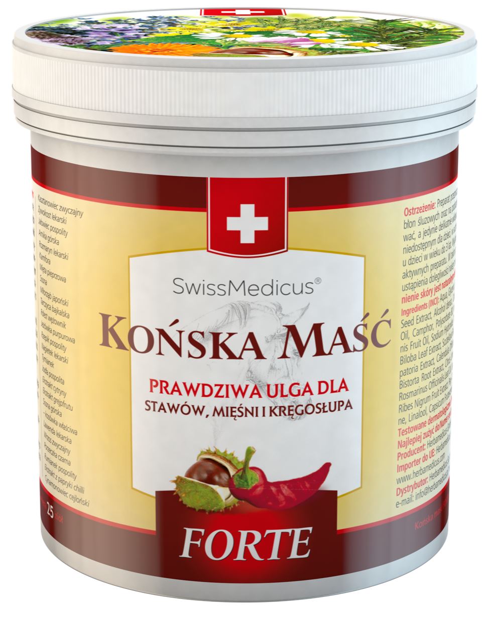 Końska maść rozgrzewająca FORTE 250ml