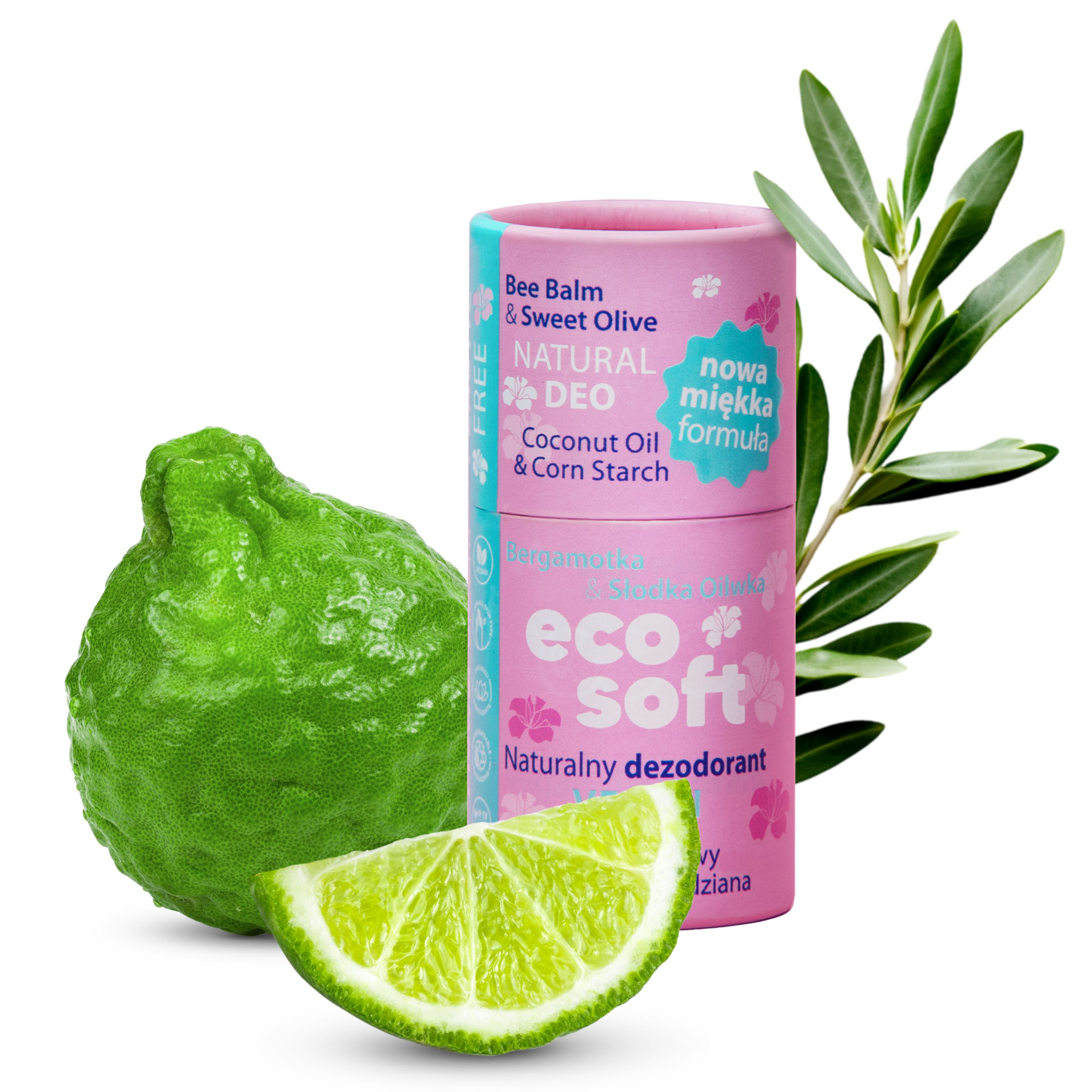 Eco Soft Flower Bloom naturalny dezodorant bez aluminium damski, w papierowym sztyfcie, 50 g