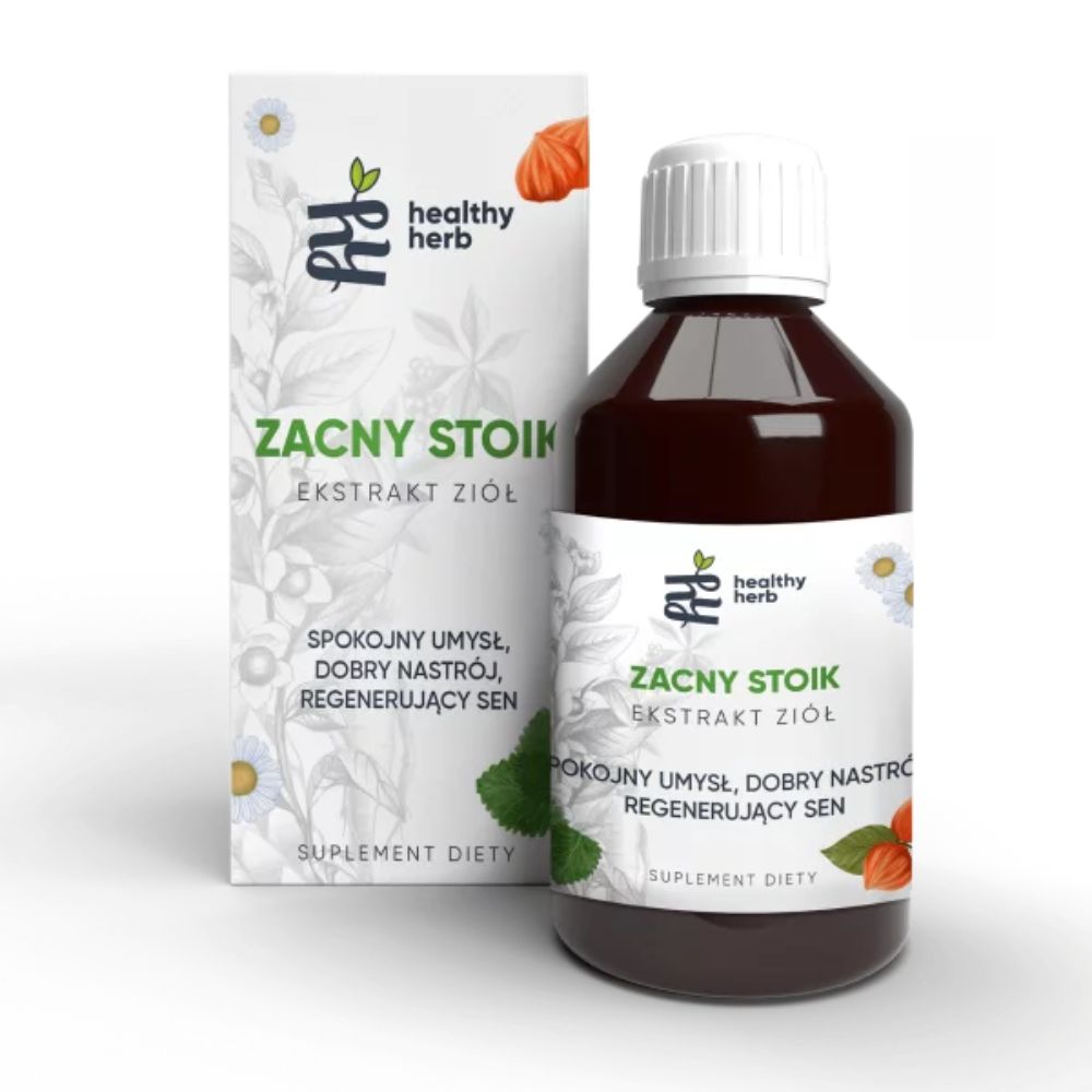 Healthy Herb Zacny stoik suplement diety mix ekstraktów na stres i lęki oraz lepszy sen, 250 ml
