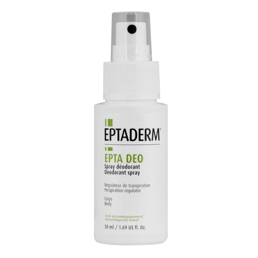 Eptaderm Epta Deo spray do ciała likwidujący nadpotliwość i nieprzyjemny zapach potu, 50 ml