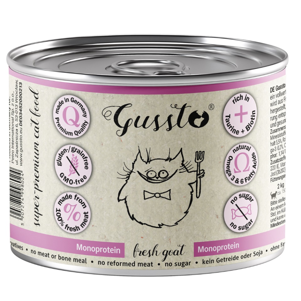 GUSSTO Cat Fresh Goat mokra karma dla kotów z koziną 200g