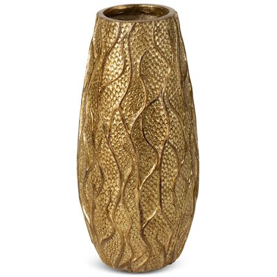 Wazon EUROFIRANY Kiara 15 x 15 x 34 cm Złoty