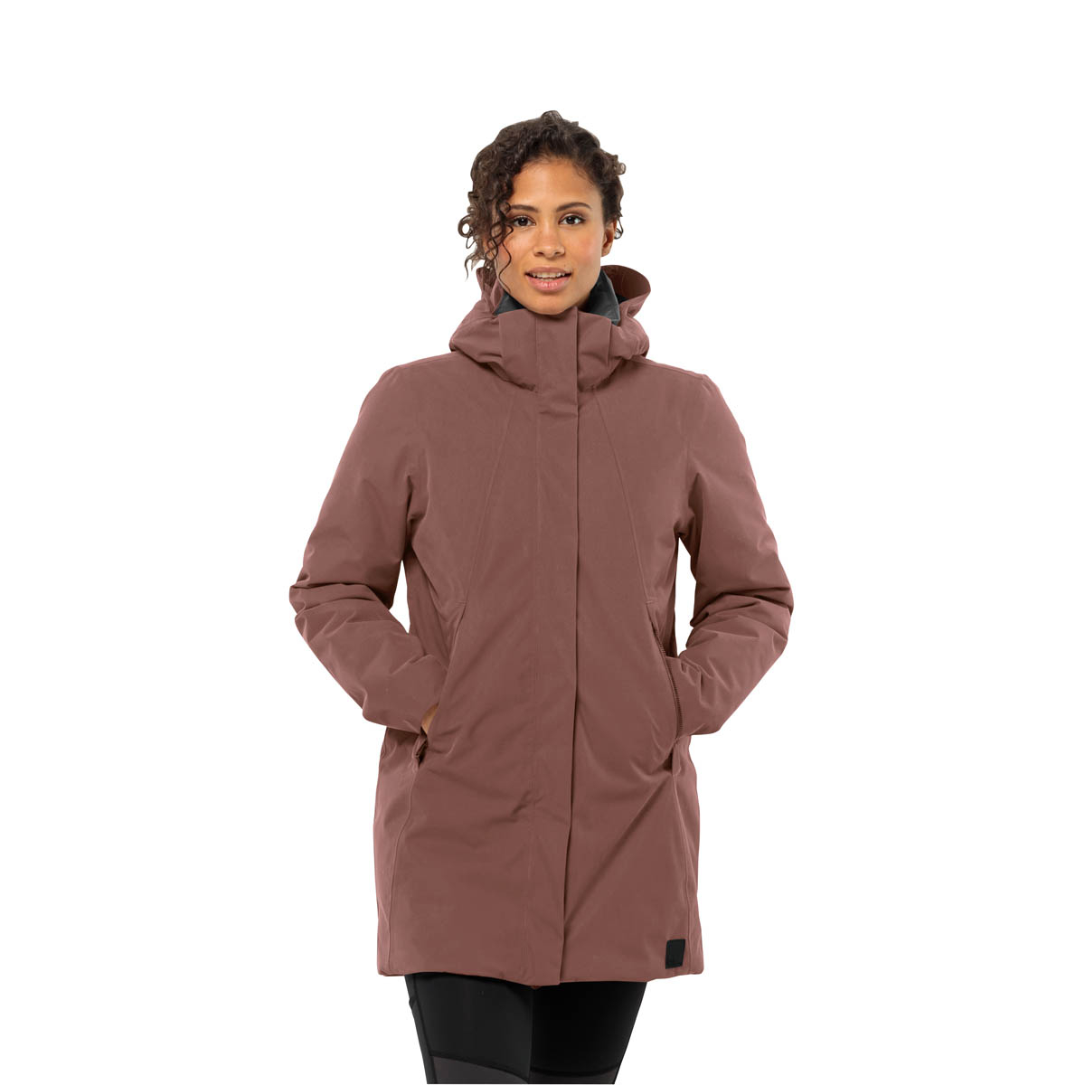 Damski płaszcz zimowy Jack Wolfskin SALIER COAT wild ginger - XL
