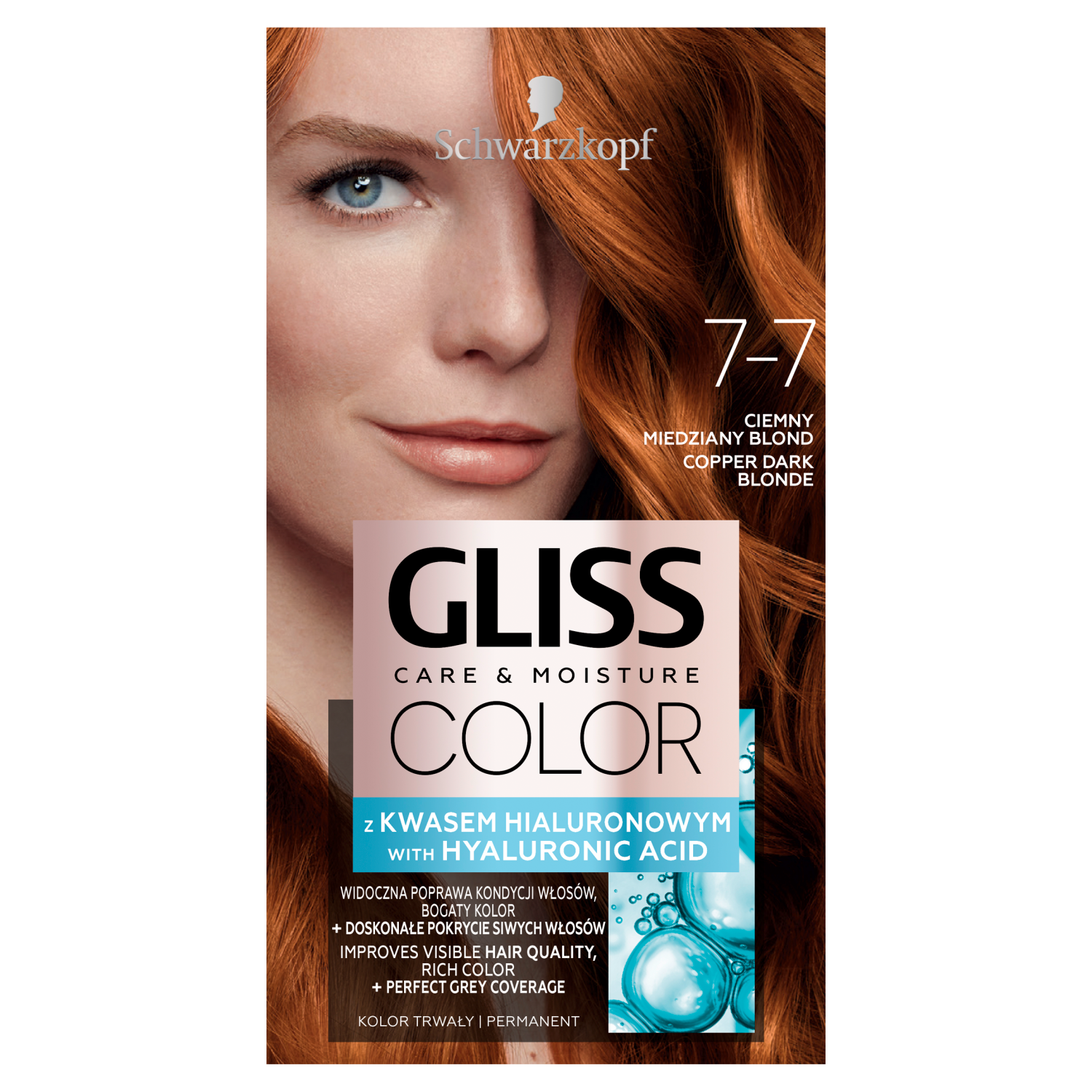 Gliss Color farba do włosów 7-7 ciemny miedziany blond, 1 opak.