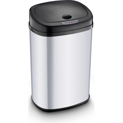 Kosz na śmieci bezdotykowy LAMART LT8022 czujnik otwierania i zamykania, nierdzewny 42L Srebrny
