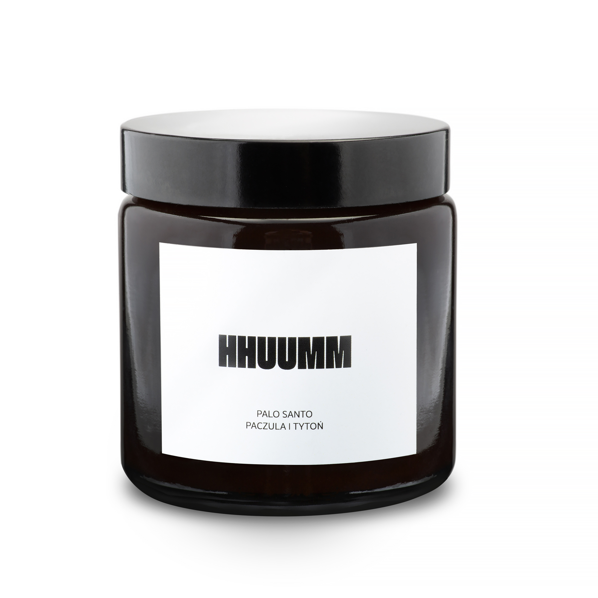 Hhuumm Premium świeca sojowa 02S, palo santo, paczula, tytoń, 120 ml