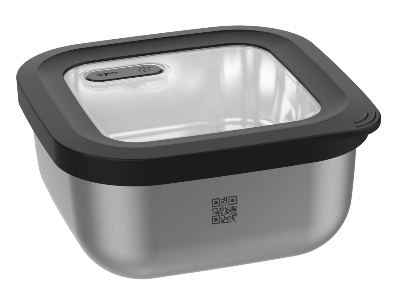 GEFU - Pojemnik stalowy kwadratowy PROVIDO 1,8 L