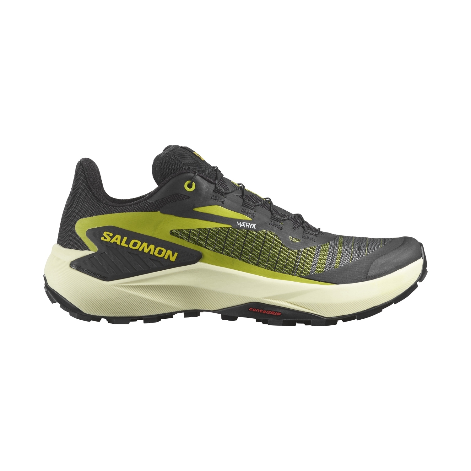 Męskie buty trailowe Salomon Genesis black/sulphur spring/transparent yellow - 9