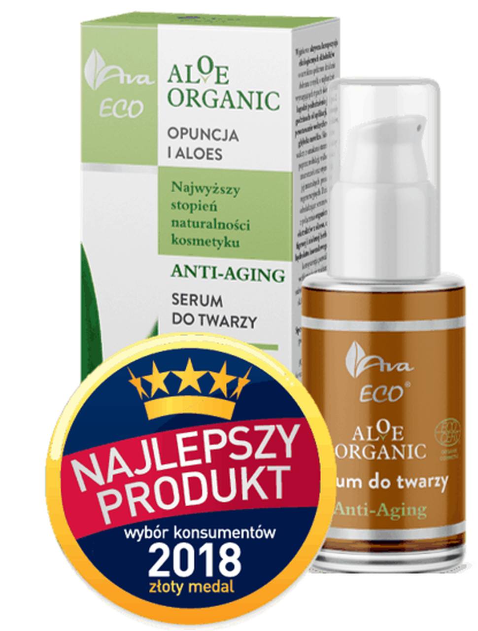 Ava Aloe Organic, serum do twarzy, 30 ml