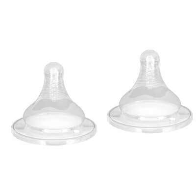 Smoczek NENO rozmiar M Przezroczysty 3 m+ (2 sztuki)