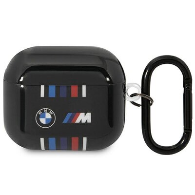 Etui na słuchawki BMW Multiple Colored Lines do Apple AirPods 3 Czarny
