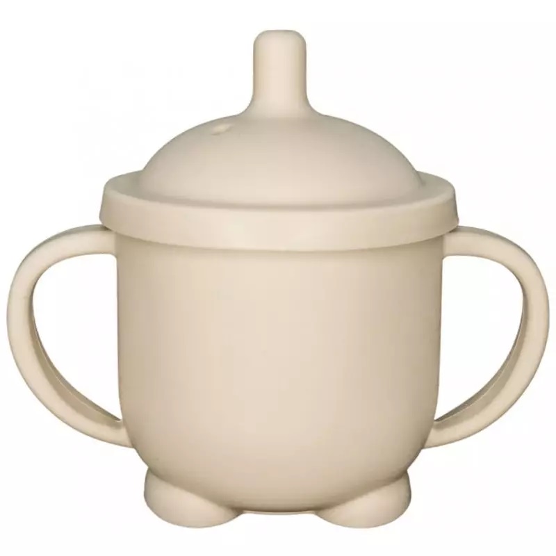 MyRoys silikonowy kubeczek niekapek Beżowy, 1 szt.