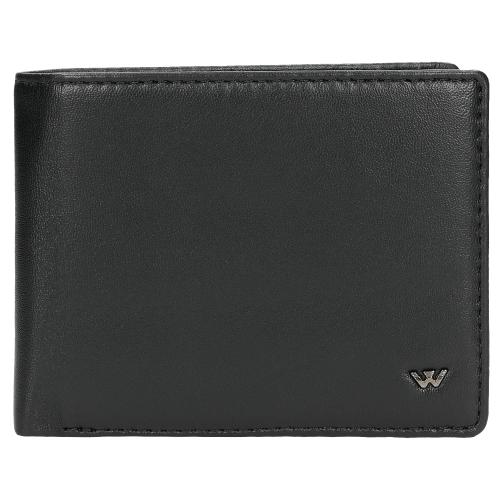 Wojas Czarny Skórzany Portfel Męski Premium