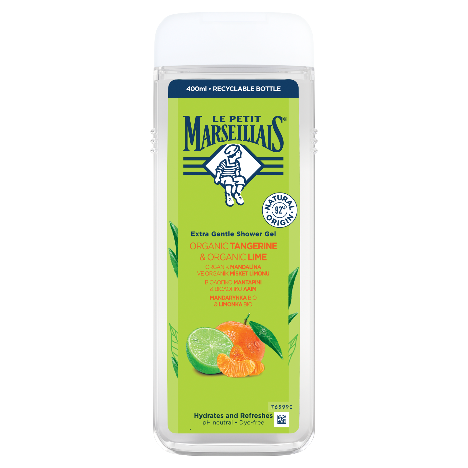 Le Petit Marseillais Organic Tangerine & Organic Lime żel pod prysznic mandarynka bio & limonka bio, 400 ml