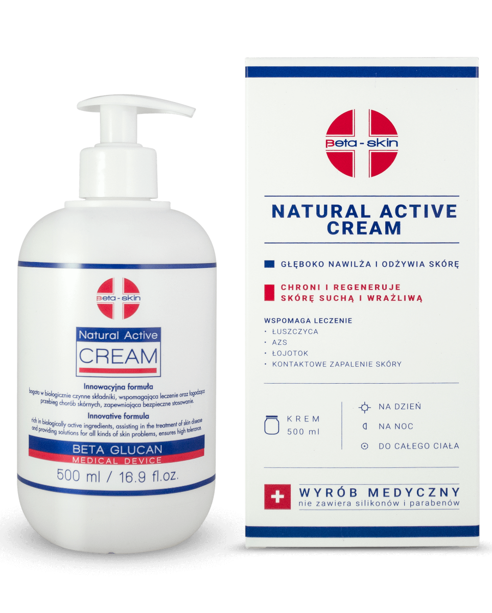 Beta-Skin Natural Active Cream, krem do ciała, 500 ml