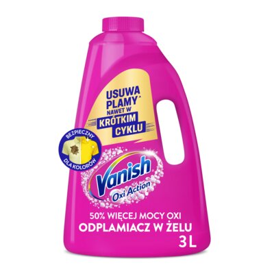 Odplamiacz do prania VANISH Oxi Action Różowy 3000 ml