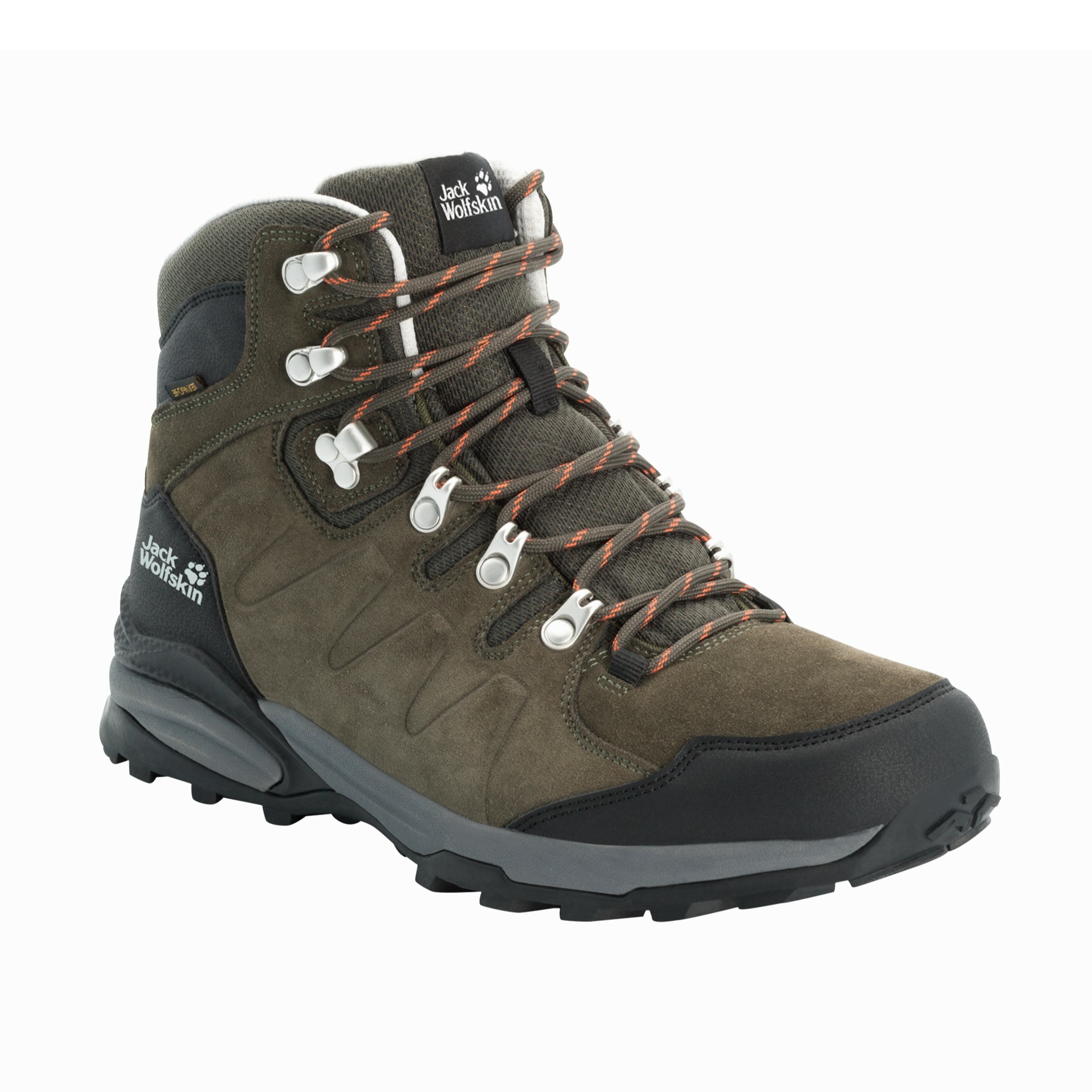 Buty męskie na wędrówki Jack Wolfskin REFUGIO TEXAPORE MID M khaki / phantom - 40,5
