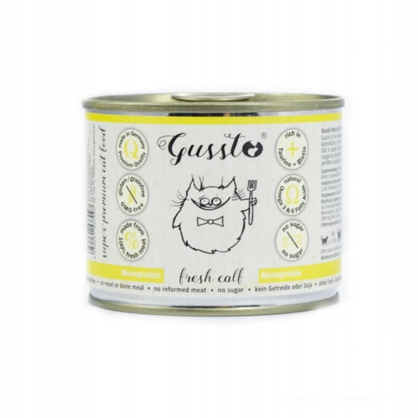 GUSSTO Cat Fresh Calf mokra karma dla kotów cielęcina 200 g