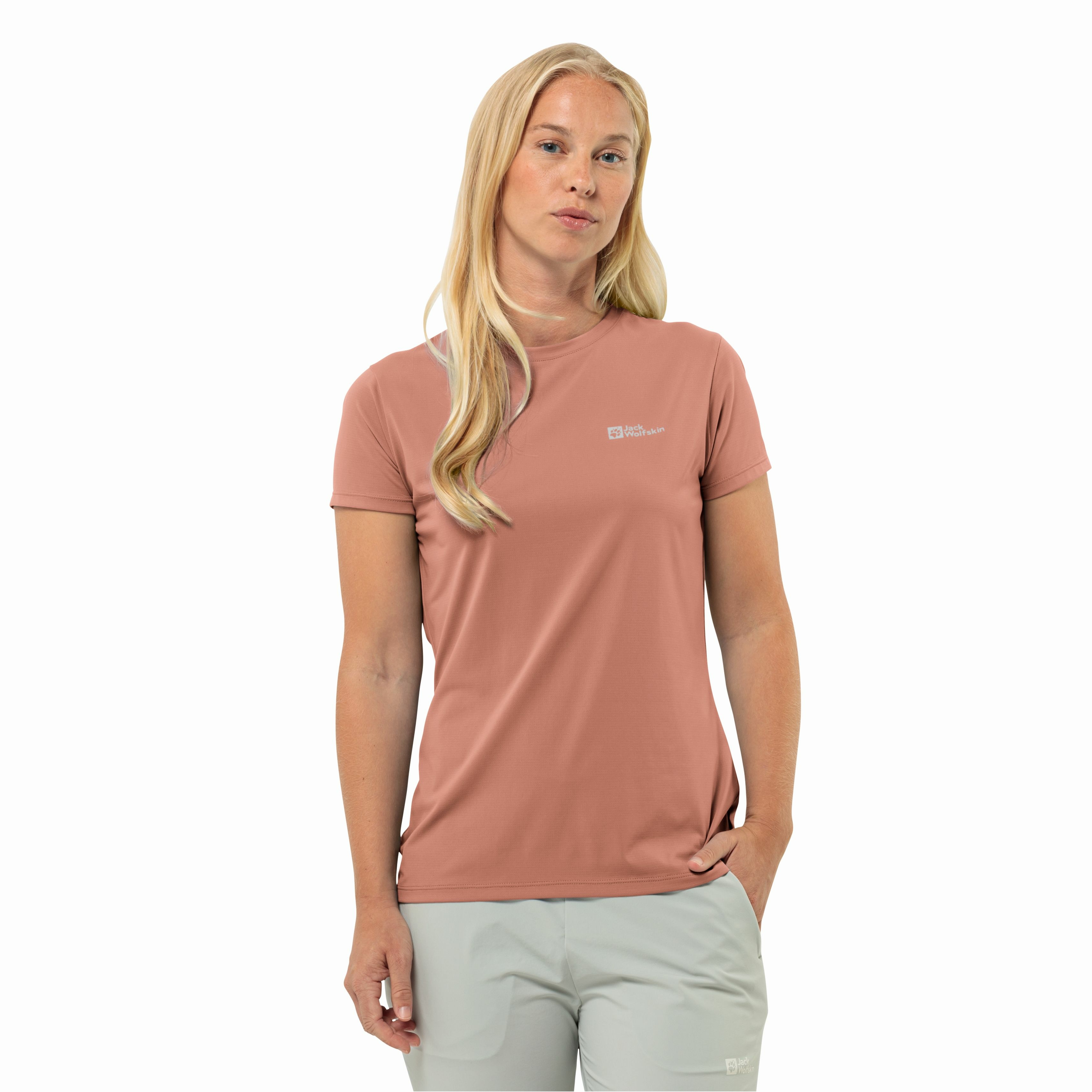 Damska koszulka Jack Wolfskin PRELIGHT TRAIL T W astro dust - L