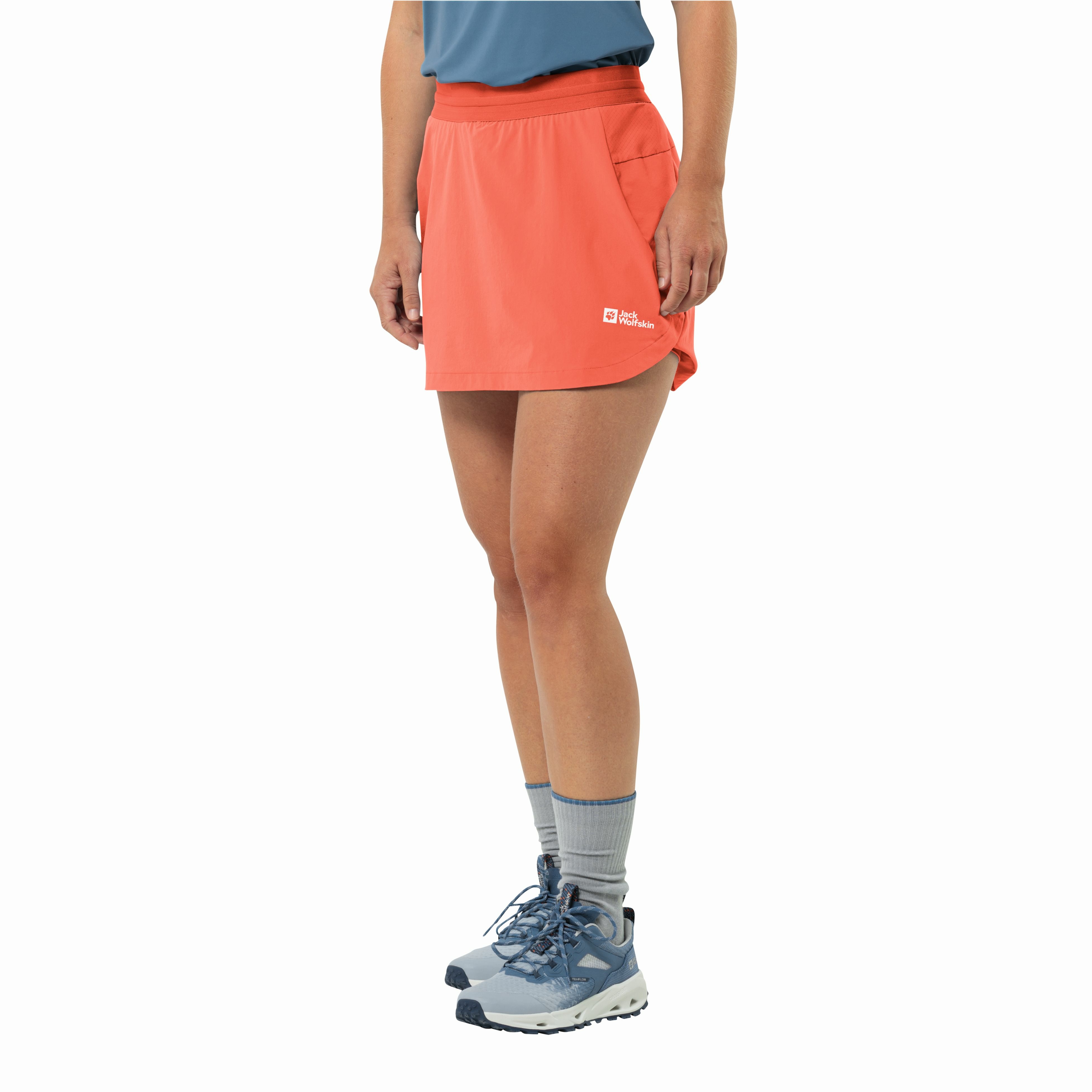 Damskie spódnico-spodenki Jack Wolfskin PRELIGHT CHILL SKORT W digital orange - S