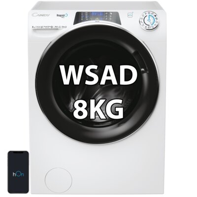Pralka CANDY RapidÓ Pro RP 586BWMBC 1-S RapidO PRO 8 kg 1500 obr A Quick&Clean
