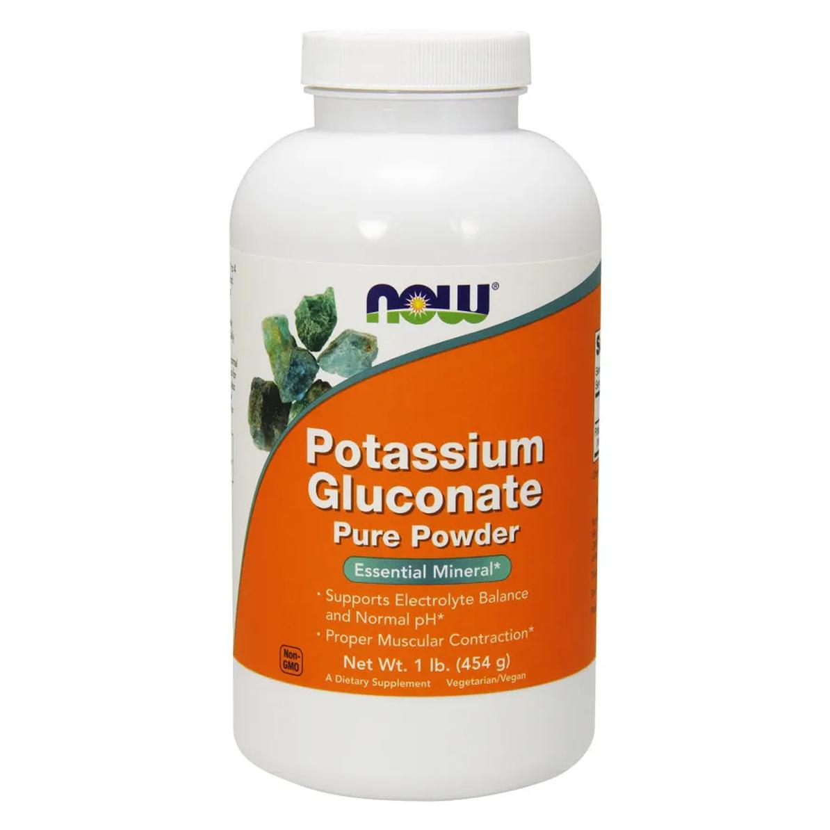 Now Foods Potassium Gluconate suplement diety Glukonian potasu, 454 g