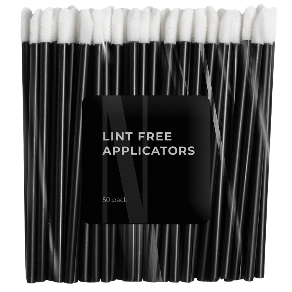 Nanolash Lint Free Applicators welurowe aplikatory do rzęs i brwi, 50 szt./1 opak.