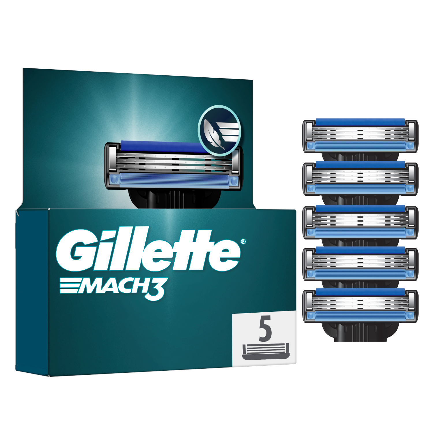 Gillette Mach3 wkłady do maszynki do golenia, 5 szt./1 opak.
