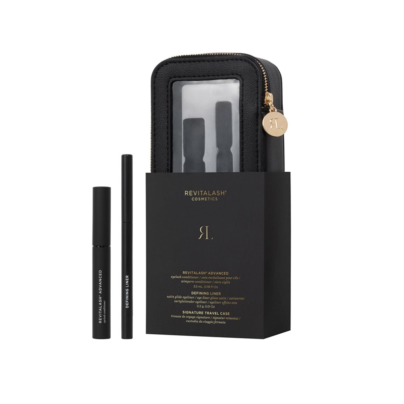 Revitalash Revitalash Black Friday zestaw: wzmacniająca odżywka do rzęs, 3,5 ml + czarna kredka do oczu, 0,3 g + kosmetyczka, 1 szt.