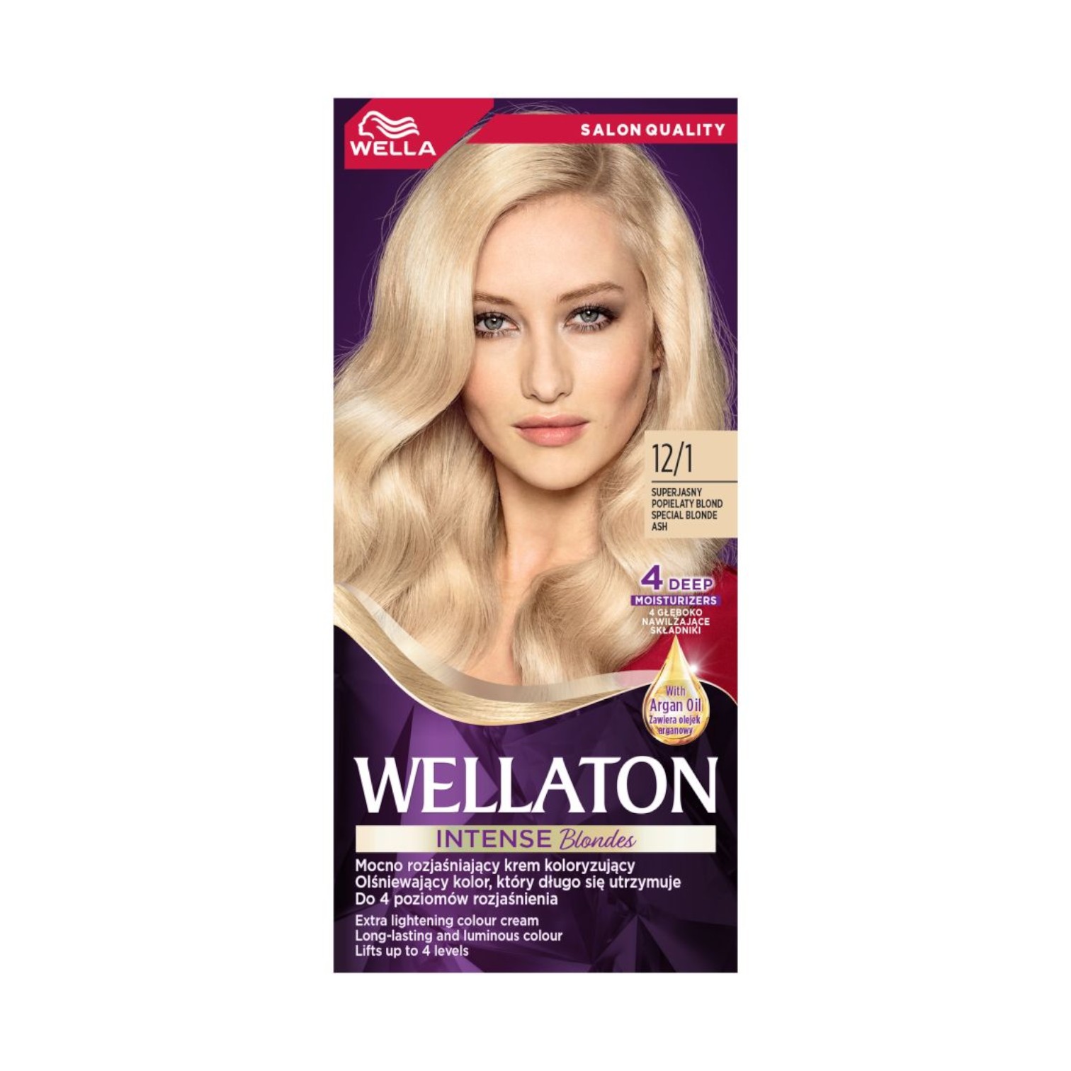 Wella Wellaton krem koloryzujący 12/1 jasny popielaty blond, 1 opak.