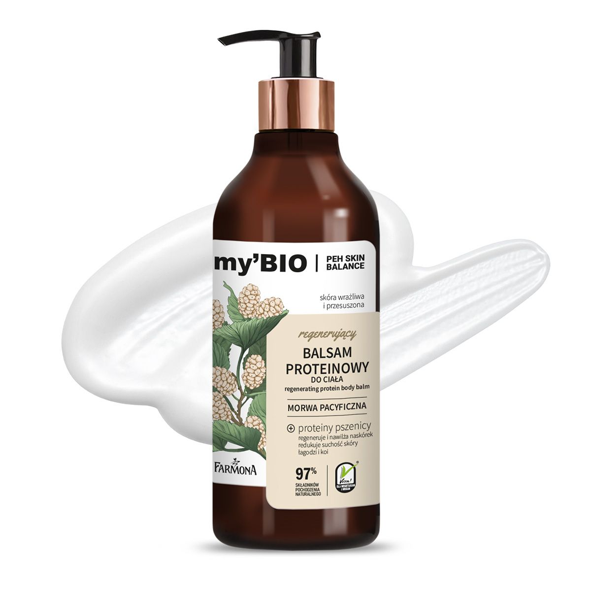 My'Bio Peh Skin Balance Proteiny regenerujący balsam proteinowy do ciała, 400 ml
