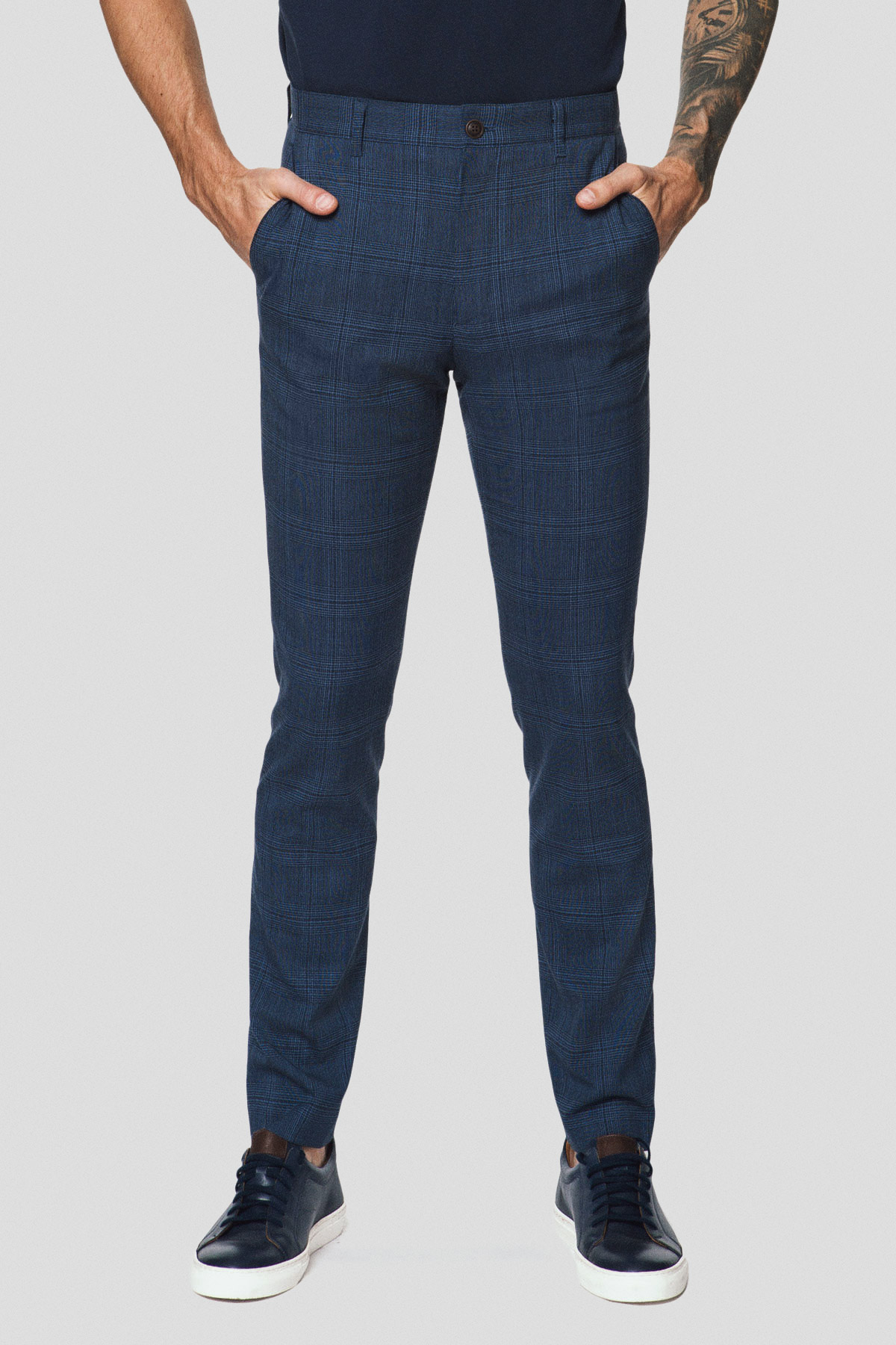 Lancerto Spodnie Niebieskie w Kratę Jimmy