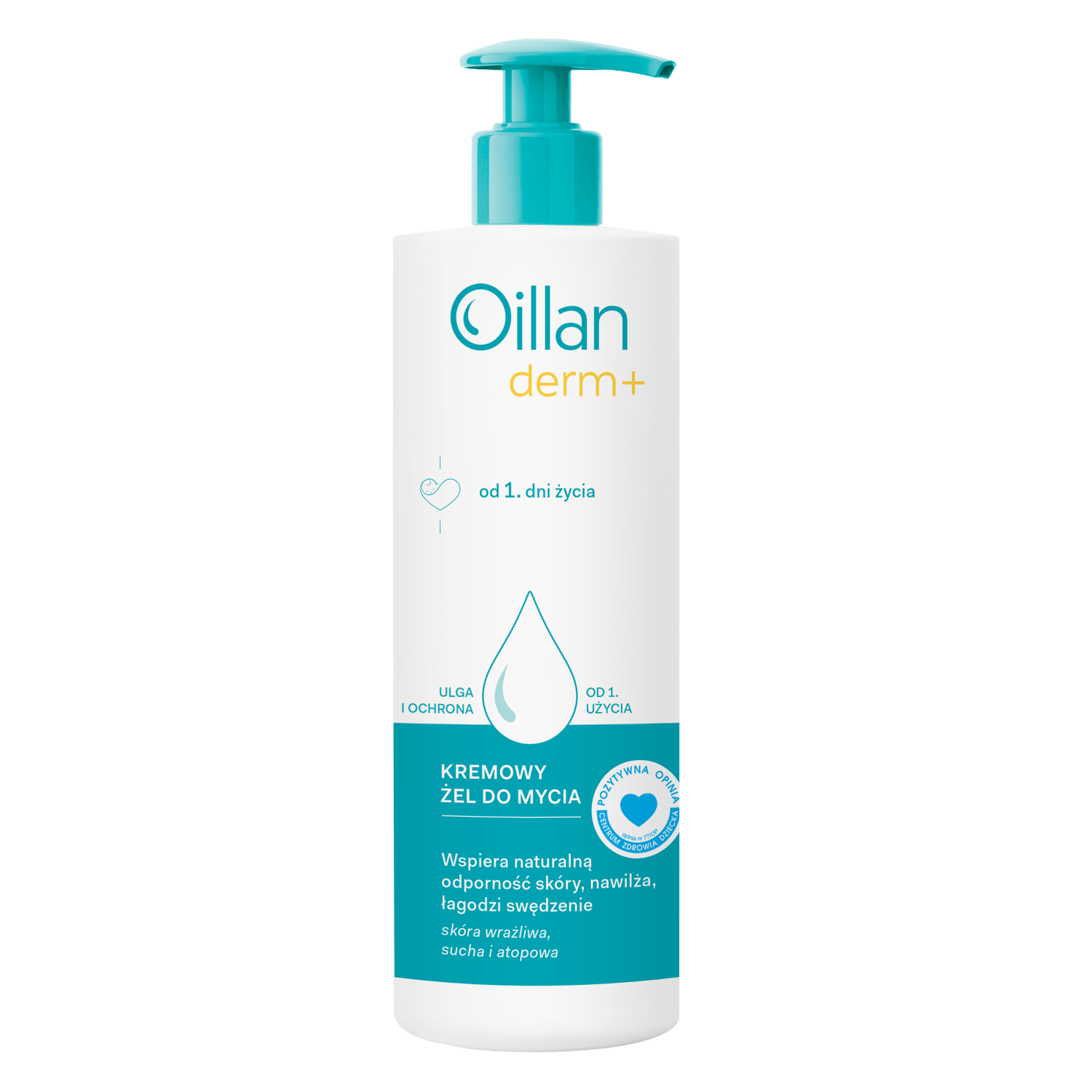 Oillan Derm+ kremowy żel do mycia twarzy i ciała, 400 ml