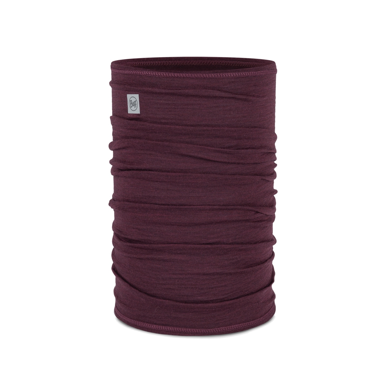 Chusta wielofunkcyjna Buff Merino Lightweight Bike Collection solid garnet reflective - ONE SIZE
