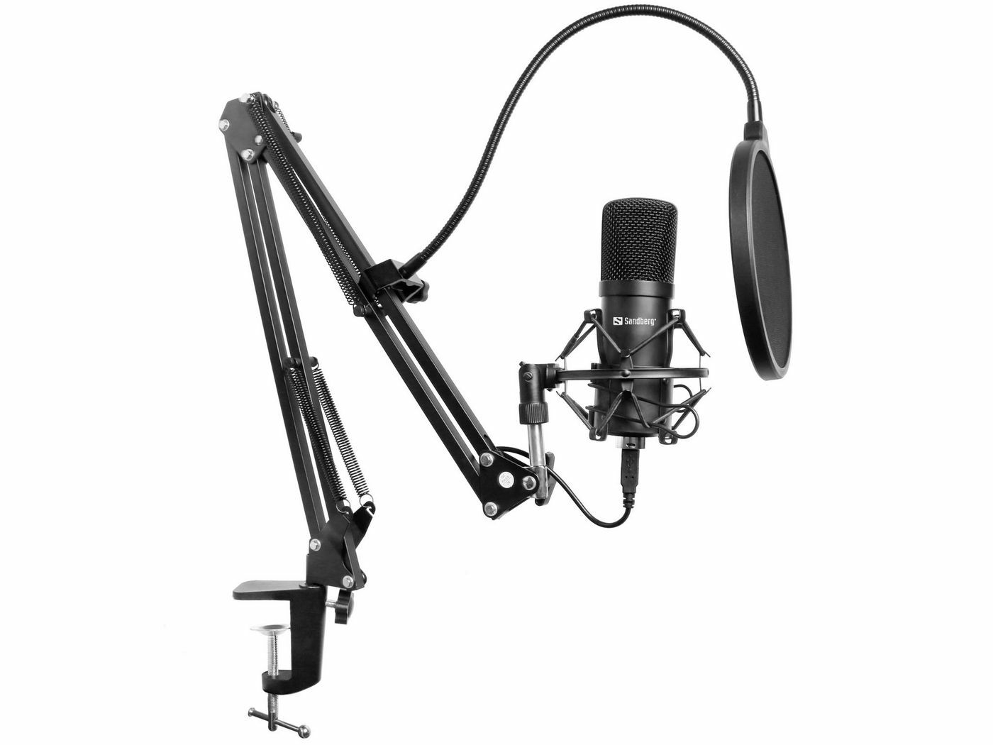 Sandberg Streamer USB Microphone Kit - mikrofon studyjny