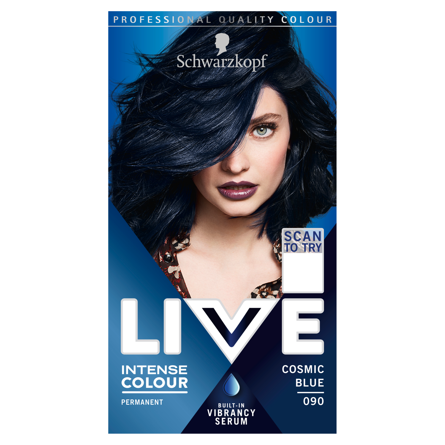 Live Intense Colour farba do włosów 090 cosmic blue, 1 szt.