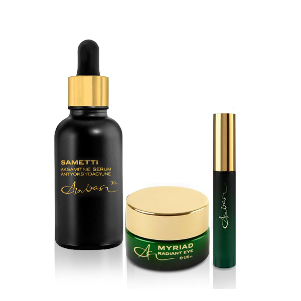 Ambasz zestaw: rewitalizujący krem do twarzy, 50 ml + antyoksydacyjne serum do twarzy, 30 ml + perfumy aromaterapeutyczne, 10 ml
