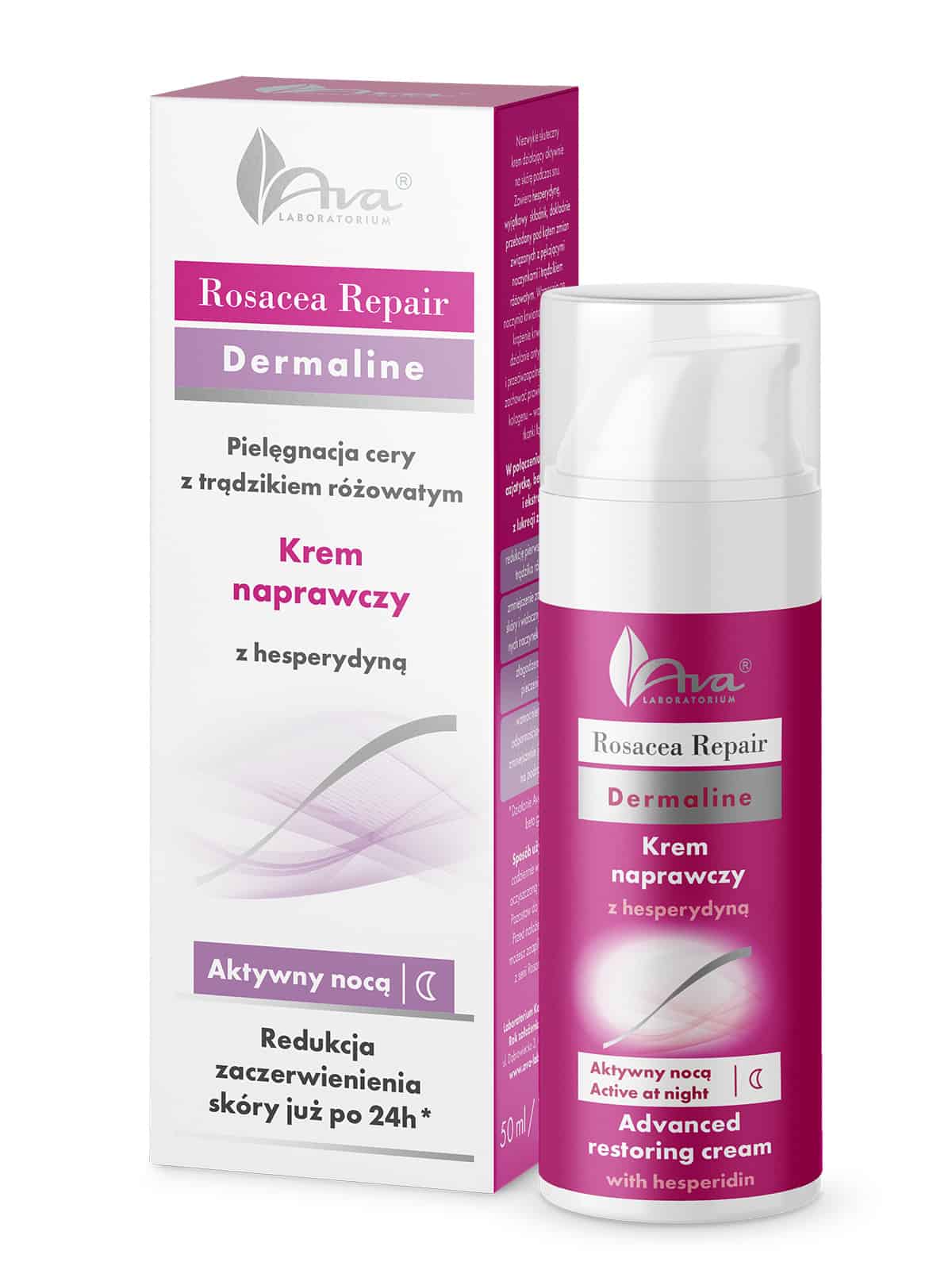 Ava Rosacea Repair, krem naprawczy z hesperydyną na noc, 50 ml