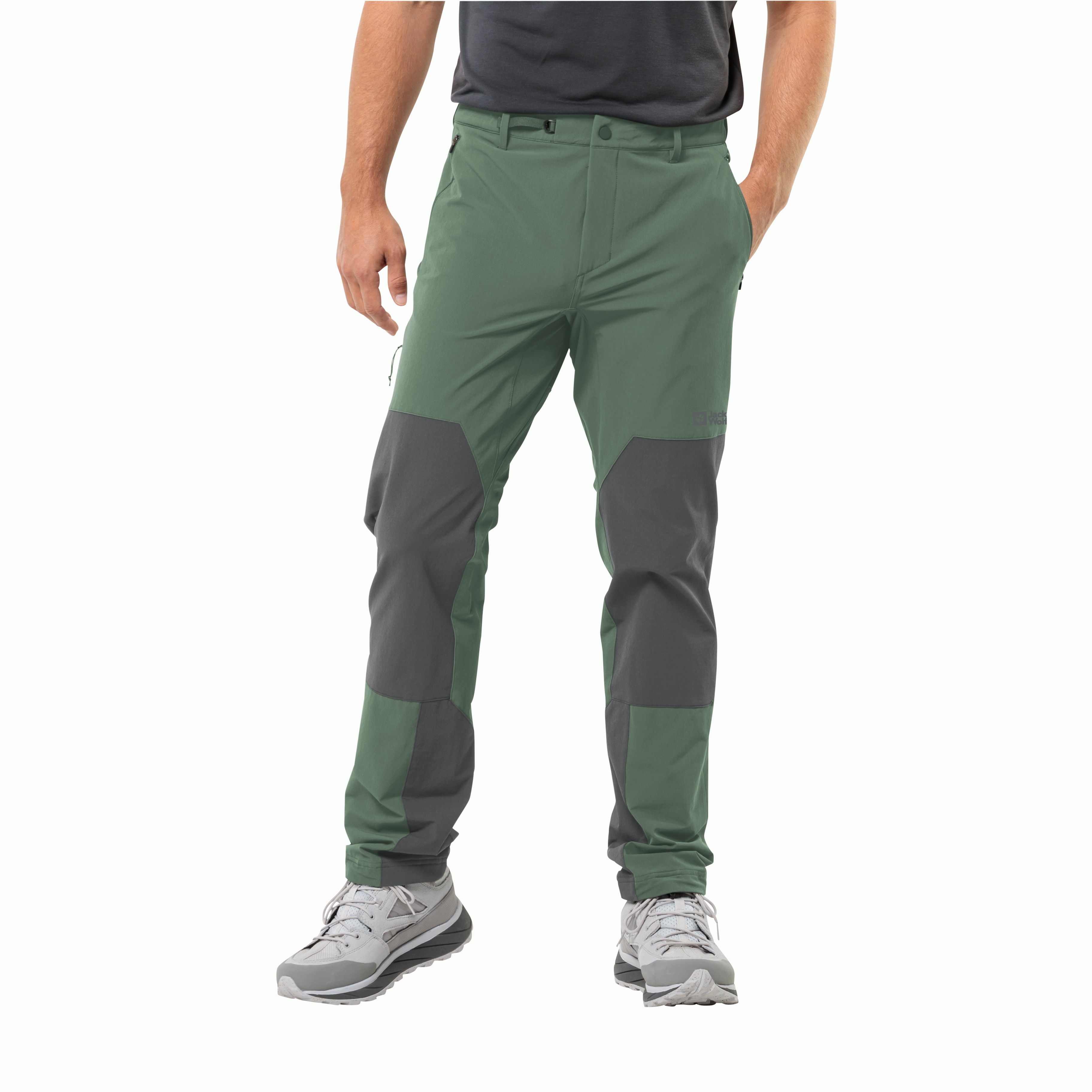 Męskie spodnie trekkingowe Jack Wolfskin ANDUR PANTS M hedge green - 52