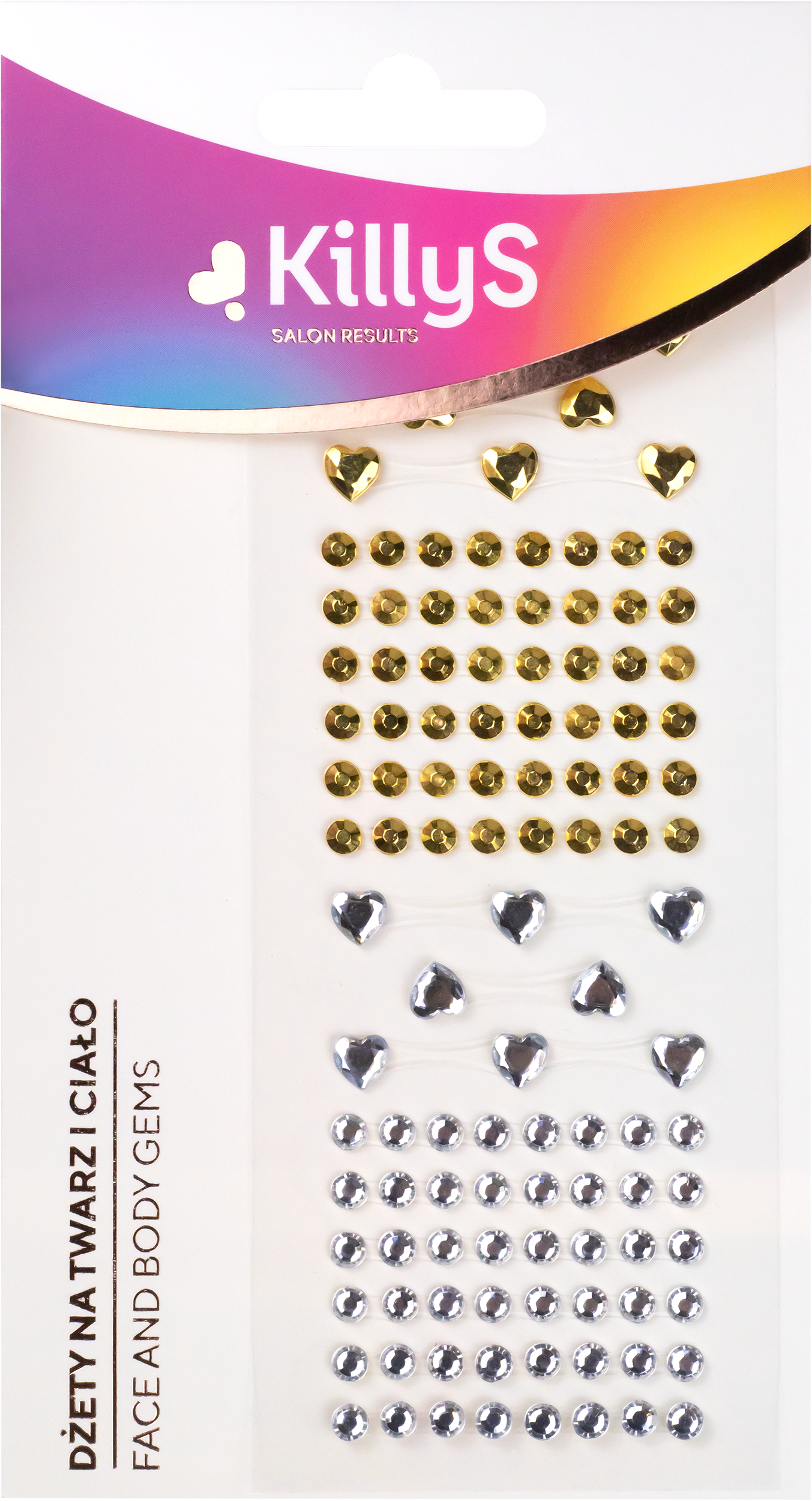 KillyS dżety na twarz i ciało złote/srebrne, 1 opak.
