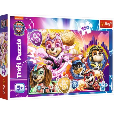 Puzzle TREFL Psi Patrol Poznaj Mighty Pups The Mighty Movie 2023 16460 (100 elementów)