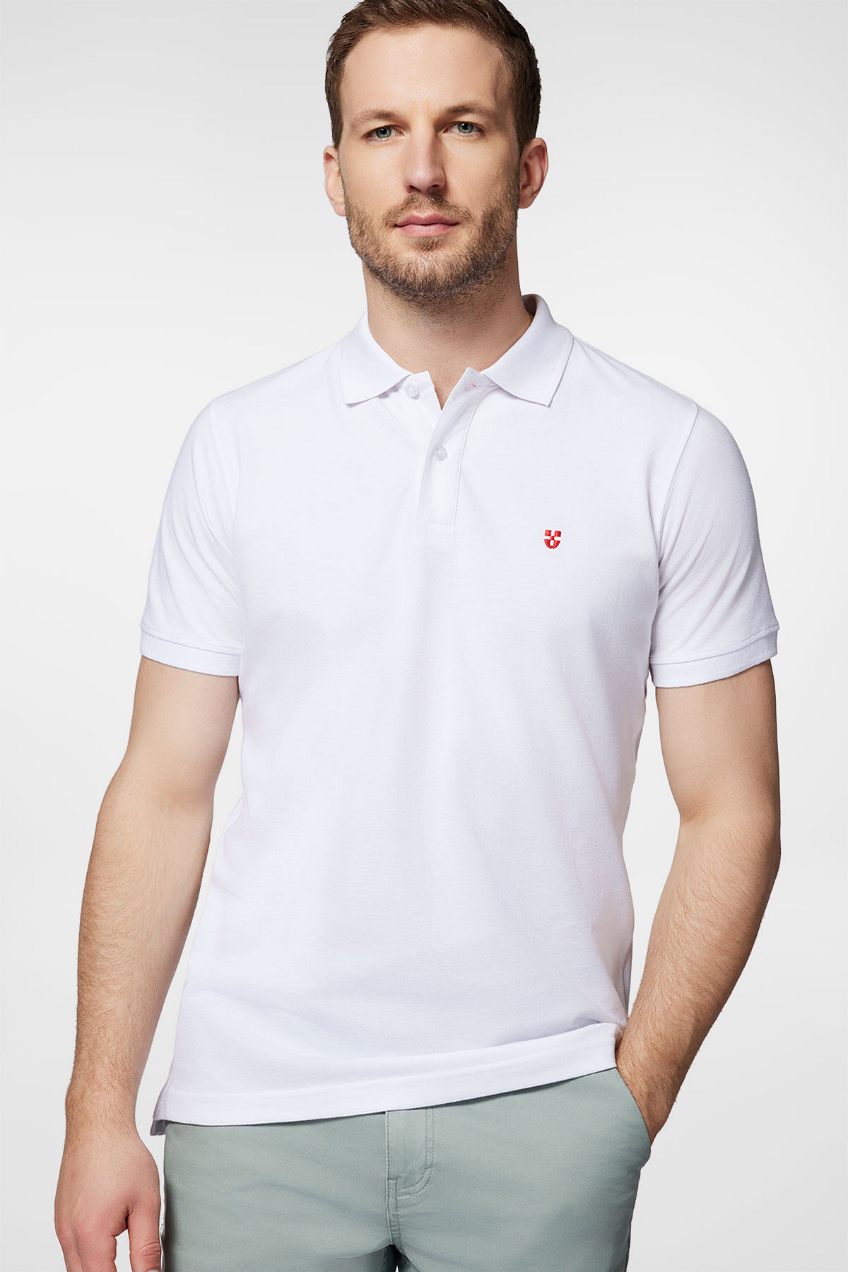 Próchnik - Koszulka Polo z Bawełny Biała PM3