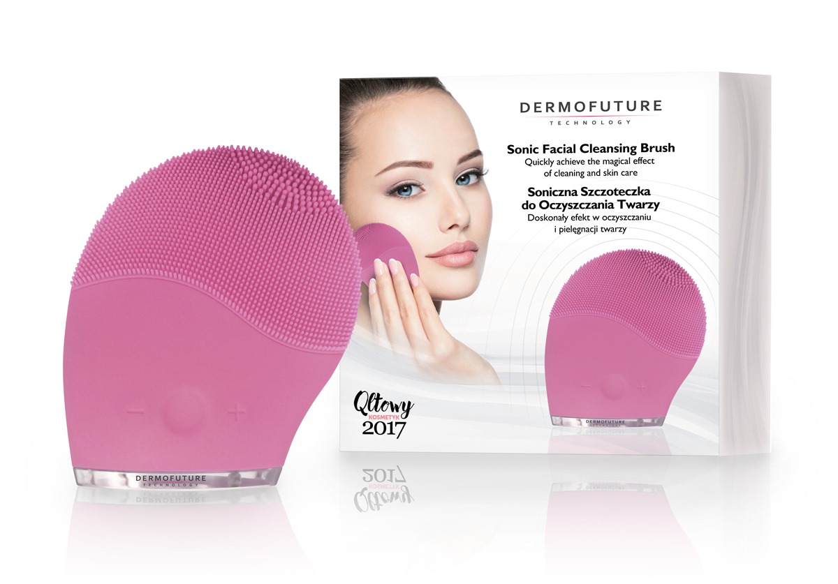 Dermofuture Sonic Facial Cleansing Brush szczoteczka soniczna do oczyszczania twarzy różowa, 1 szt.