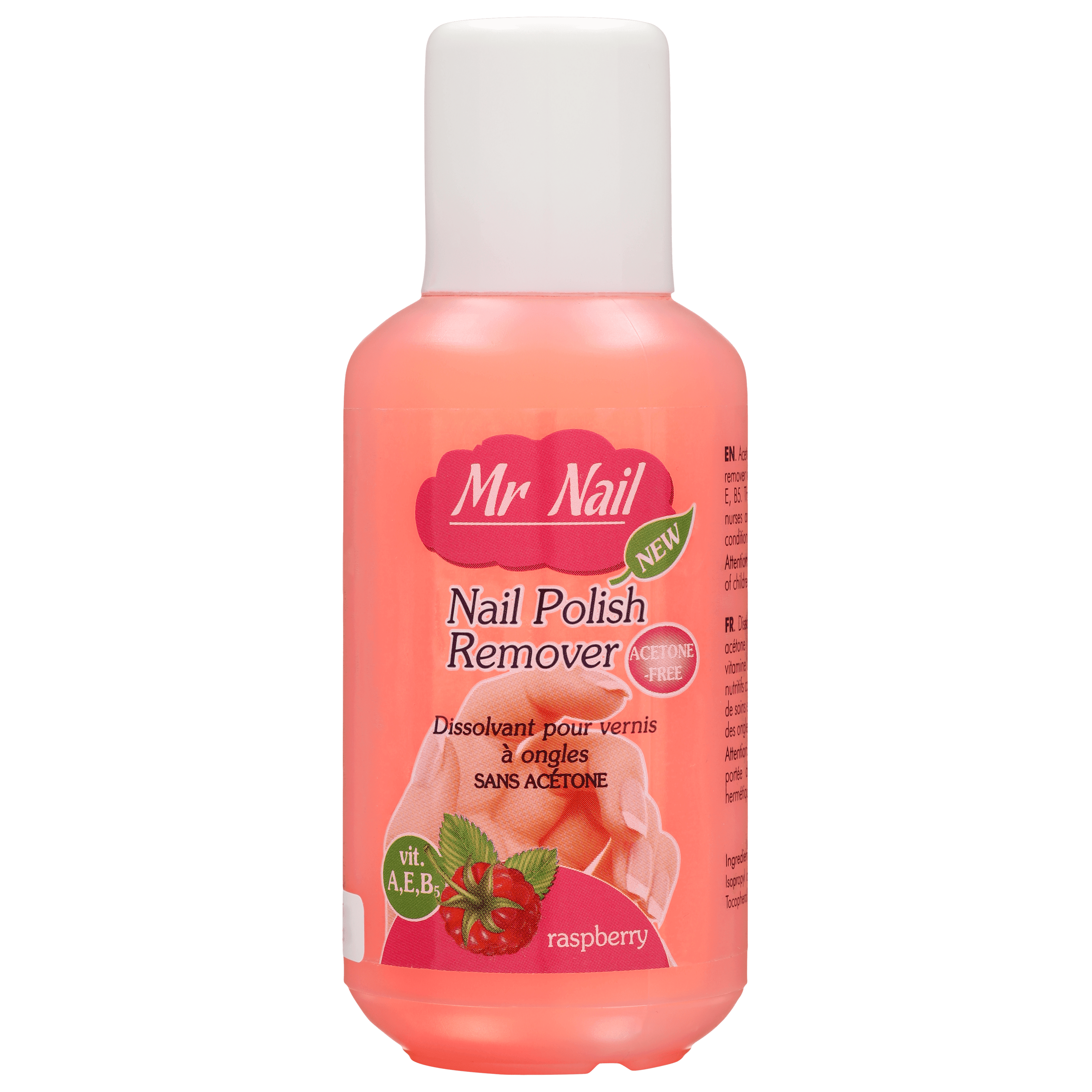 Ados Mr Nail zmywacz bezacetonowy do paznokci malina, 150 ml