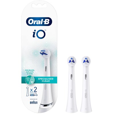 Końcówka szczoteczki ORAL-B iO Specialized Clean Biały (2 szt.) (Dla osób noszących aparaty ortodontyczne)