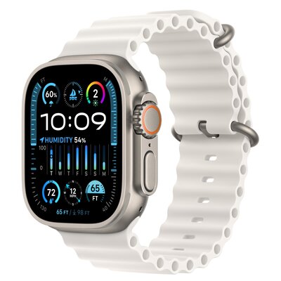 APPLE Watch Ultra 2 GPS + Cellular 49mm koperta tytanowa + opaska Ocean (biały)