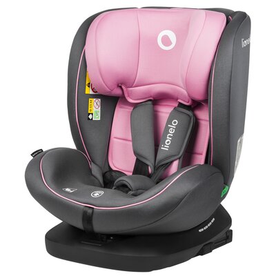 Fotelik samochodowy LIONELO Bastiaan I-Size 40-150 cm (0-36 kg) Grafitowo-różowy