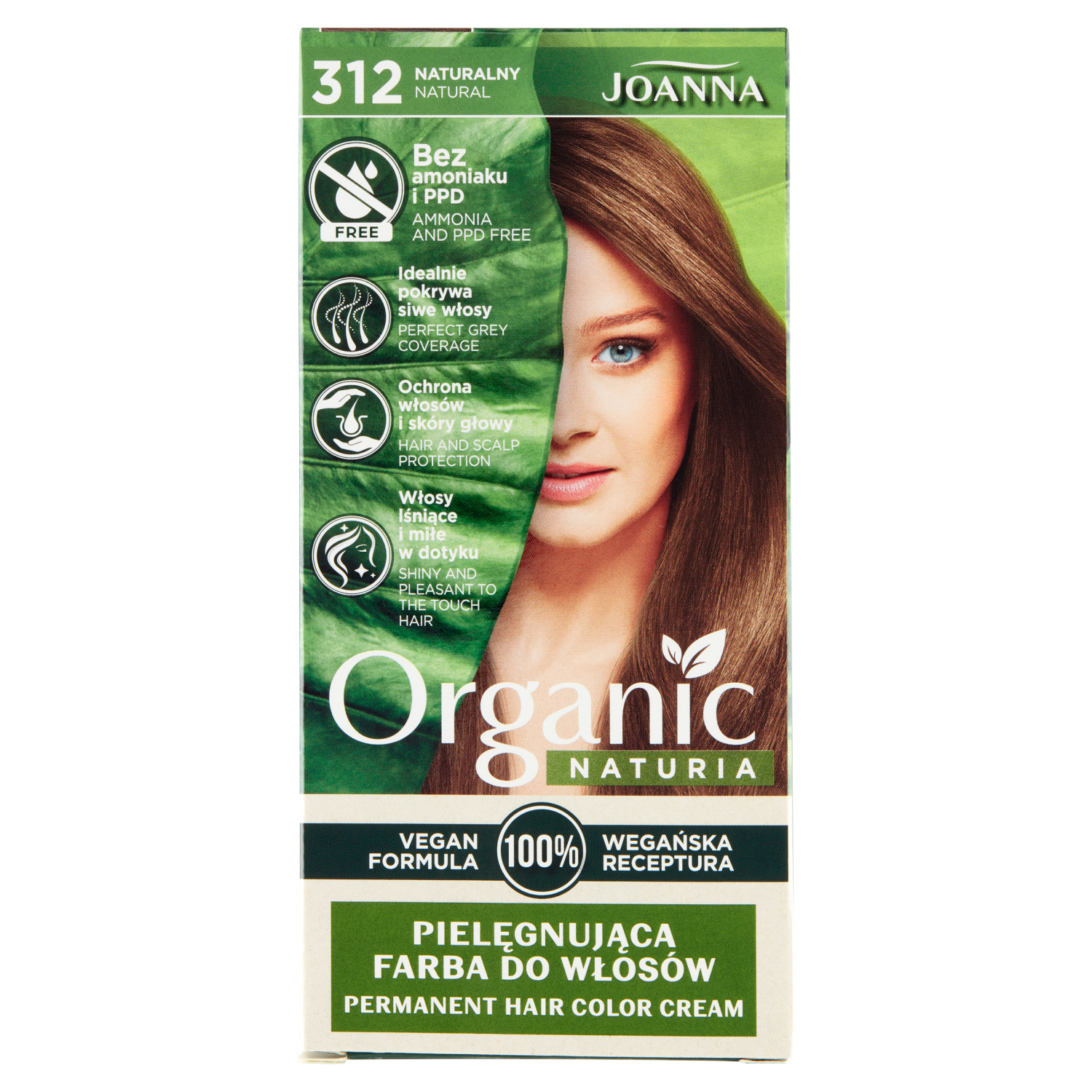 Joanna Naturia Organic farba do włosów 312 naturalny, 1 opak.