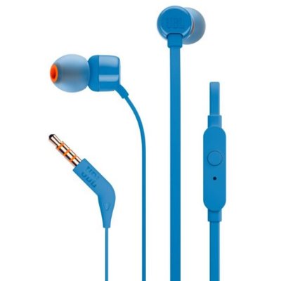 Słuchawki dokanałowe JBL T110 z mikrofonem Niebieski